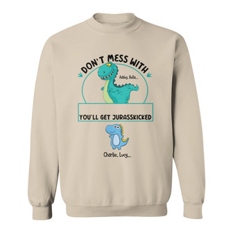 Don’t Mess With Grandmasaurus Custom Sweatshirt - Grandma Gift - Thegiftio UK