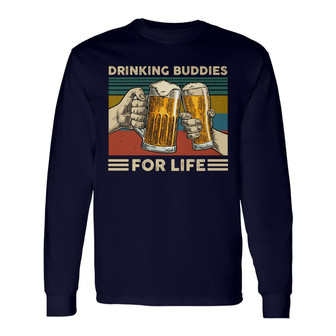 Drinking Buddies Retro Personalized Long Sleeve Shirt - Family Gift - Thegiftio UK