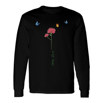 Family Watercolor Flowers Custom Long Sleeve Shirt - Gift for Family - Thegiftio UK
