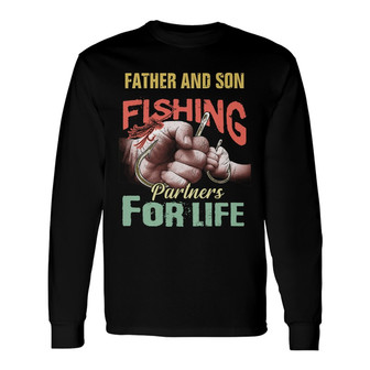 Father & Son Fishing Partners Custom Long Sleeve Shirt - Gift for Dad - Thegiftio UK