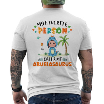 Favorite People Call Me Grandmasaurus Custom Back Print T-Shirt - Gift - Thegiftio UK