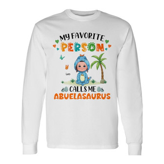 Favorite People Call Me Grandmasaurus Custom Long Sleeve Shirt - Gift - Thegiftio UK