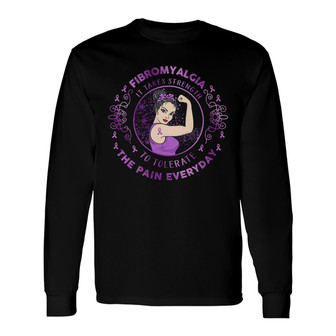 Fibromyalgia Warrior Strong Woman Custom Long Sleeve Shirt - Gift - Thegiftio UK