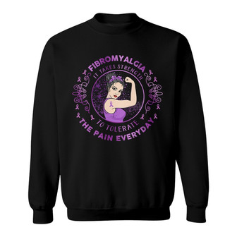 Fibromyalgia Warrior Strong Woman Custom Sweatshirt - Gift - Thegiftio UK