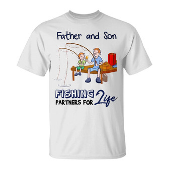 Fishing Partners For Life Custom T Shirt - Gift for Dad - Thegiftio UK