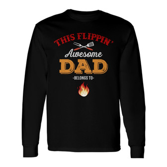 Flipping Awesome Father's Day Custom Long Sleeve Shirt - Gift for Dad - Thegiftio UK