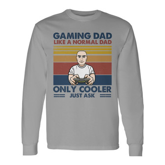 Gaming Dad Cooler Personalized Long Sleeve Shirt - Gift for Dad - Thegiftio UK