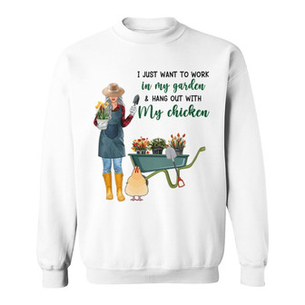 Gardening Girl And Chickens Custom Shirt - Thegiftio UK