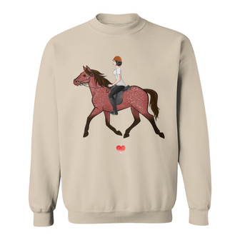 Girl Loves Horse Custom Sweatshirt - Gift for Horse Lovers - Thegiftio UK