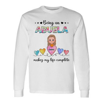 Grandkids Heartstrings Personalized Long Sleeve Shirt - Thegiftio UK
