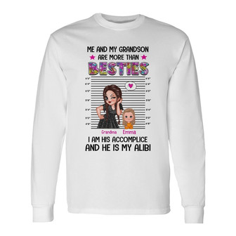 Grandma And Grandkid Abili Accomplice Custom Long Sleeve Shirt - Gift - Thegiftio UK