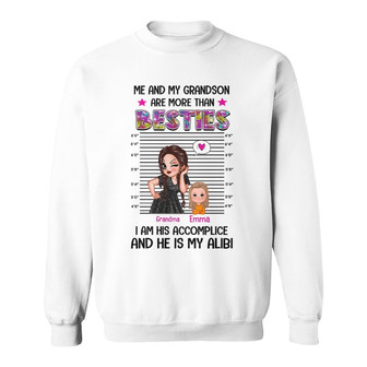 Grandma And Grandkid Abili Accomplice Custom Sweatshirt - Gift - Thegiftio UK
