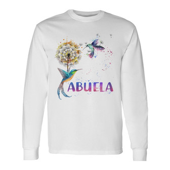 Grandma Colorful Dandelion Hummingbird Custom Long Sleeve Shirt - Gift - Thegiftio UK