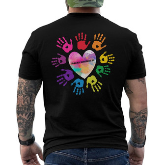 Grandma Colorful Heart Custom Back Print T-Shirt - Gift for Grandma - Thegiftio UK