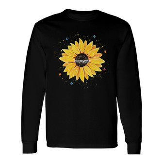Grandma Flower Painting Grandkids Names Custom Long Sleeve Shirt - Thegiftio UK