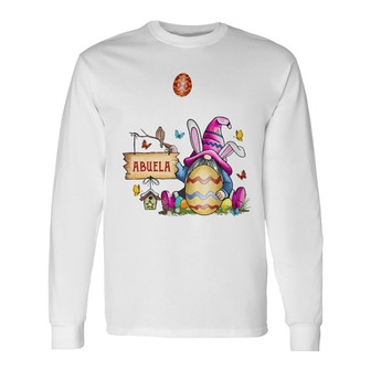 Grandma Gnome Easter Personalized Long Sleeve Shirt - Gift for Grandma - Thegiftio UK