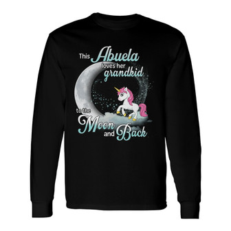 Grandma Loves Grandkids Unicorn Custom Long Sleeve Shirt - Thegiftio UK