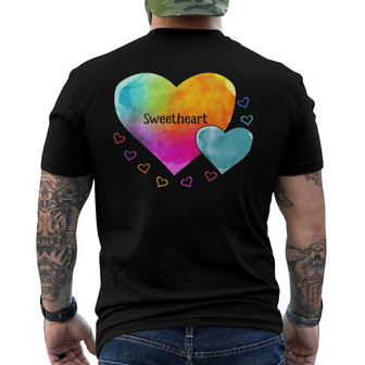 Grandma Sweethearts Pattern Custom Back Print T-Shirt - Thegiftio UK