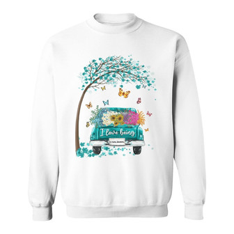 Grandma Truck Butterflies Custom Sweatshirt - Gift for Grandma - Thegiftio UK
