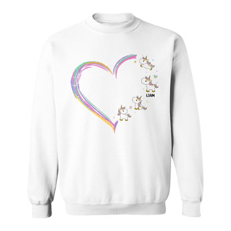 Grandmacorn Grandma Mom Heart Cute Unicorn Custom Sweatshirt - Thegiftio UK