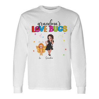 Grandma's Love Bug Doll Kids Custom Long Sleeve Shirt - Gift for Kids - Thegiftio UK