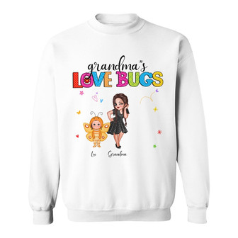 Grandma's Love Bug Doll Kids Custom Sweatshirt - Gift for Kids - Thegiftio UK