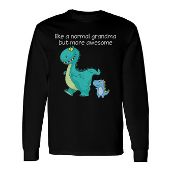 Grandmasaurus And Kids Custom Long Sleeve Shirt - Gift for Grandma - Thegiftio UK