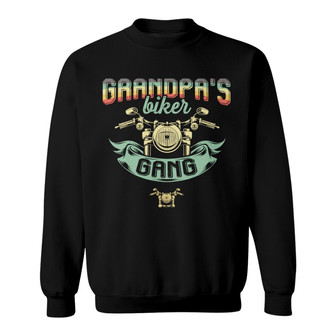 Grandpa Biker Gang Retro Custom Sweatshirt - Gift for Grandpa - Thegiftio UK