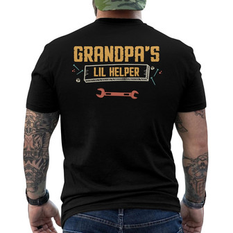 Grandpa's Lil Helpers Custom Back Print T-Shirt - Gift for Grandpa - Thegiftio UK