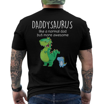Grandpasaurus And Kids Custom Back Print T-Shirt - Gift for Family - Thegiftio UK