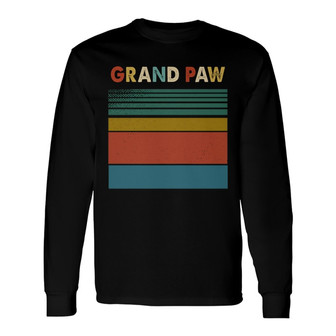 Grandpaw Dog Old Man Custom Long Sleeve Shirt - Gift for Grandpaw - Thegiftio UK