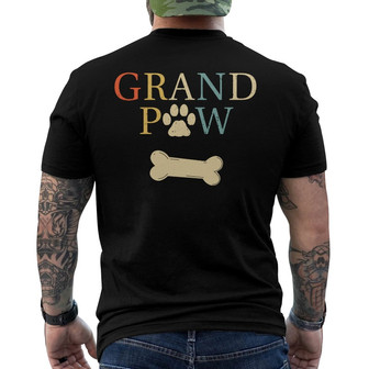 Grandpaw Retro Personalized Back Print T-Shirt - Gift for Dog Lovers - Thegiftio UK