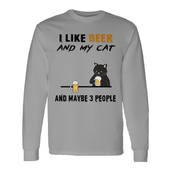 Grumpy Cat Beer Personalized Long Sleeve Shirt - Gift for Cat Lovers - Thegiftio UK
