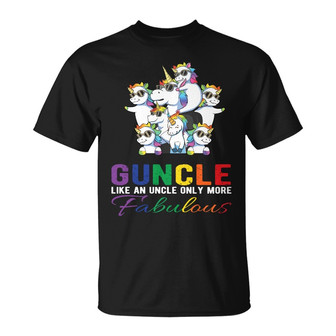 Guncle Only More Fabulous Custom T-Shirt - Gift for LGBT - Thegiftio UK