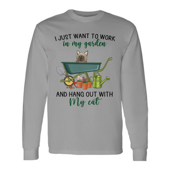 Hang Out With Cat Custom Long Sleeve Shirt - Gift for Cat Lovers - Thegiftio UK