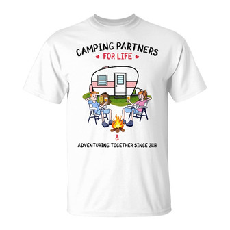 Happy Campers Personalized T-Shirt - Gift for Couples - Thegiftio UK