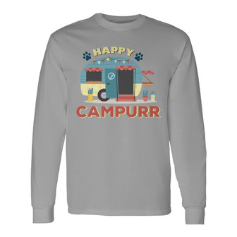 Happy Campurr Cat Personalized Long Sleeve Shirt - Gift for Cat Lovers - Thegiftio UK