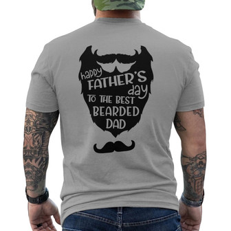 Happy Father Day Best Bearded Dad Ever Custom Back Print T-Shirt - Gift - Thegiftio UK