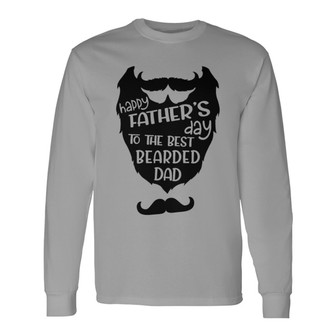 Happy Father Day Best Bearded Dad Ever Custom Long Sleeve Shirt - Gift - Thegiftio UK