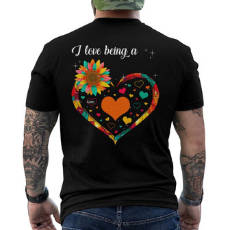 Hearts Inside Heart Mom Grandma Custom Back Print T-Shirt - Family Gift - Thegiftio UK