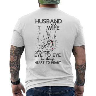 Husband And Wife Always Heart To Heart Custom Back Print T-Shirt - Gift - Thegiftio UK