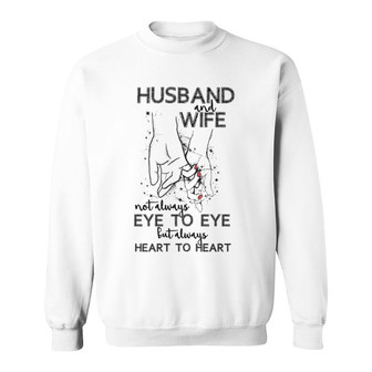 Husband And Wife Always Heart To Heart Custom Sweatshirt - Gift - Thegiftio UK