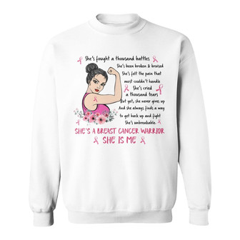 I Am Breast Cancer Warrior Custom Sweatshirt - Gift for Her - Thegiftio UK