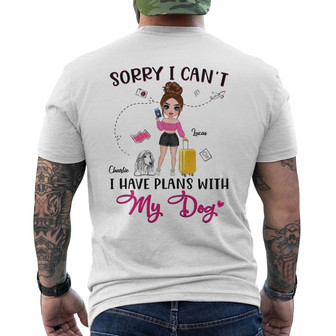 I Have Plans With Dogs Personalized Back Print T-Shirt - Dog Mom Gift - Thegiftio UK