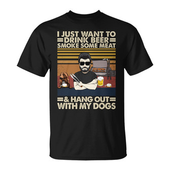 I Just Want To Drink Beer Custom T Shirt - Dog Lovers Gift - Thegiftio UK