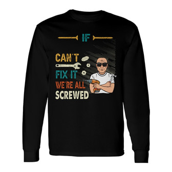 If Grandpa Can Fix It Old Man Custom Long Sleeve Shirt - Gift for Dad - Thegiftio UK