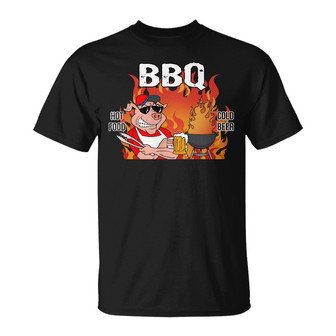 If It's Get Too Hot Grab A Beer Custom T Shirt - BBQ Gift - Thegiftio UK