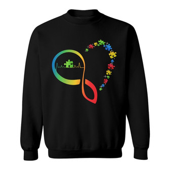 Infinity Heart Puzzle Autism Custom Sweatshirt - Gift for All - Thegiftio UK