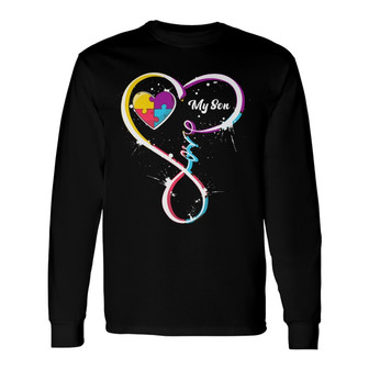 Infinity Love Name Autism Custom Long Sleeve Shirt - Gift for Her - Thegiftio UK