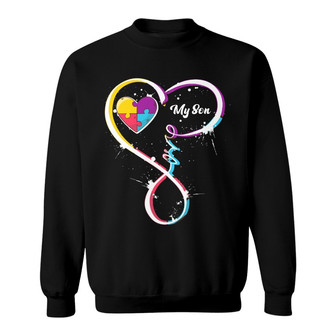 Infinity Love Name Autism Custom Sweatshirt - Gift for Her - Thegiftio UK